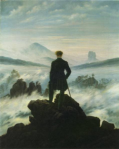 Man wanders lonely as a cloud; meditates.
